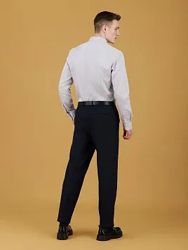 БРЮКИ С ПОЯСОМ НА РЕЗИНКЕ TR26158-298-63 ТЕМНО-СИНИЕ