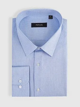 СОРОЧКА МУЖСКАЯ PEPLOS SH25078-C СИНИЙ