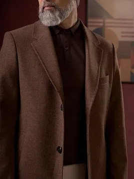 РЫЖЕЕ ПАЛЬТО С СОДЕРЖАНИЕМ ШЕРСТИ OW26216-CT