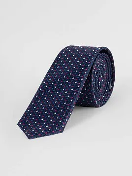 ГАЛСТУК МУЖСКОЙ PEPLOS ТЕМНО-СИНИЙ. ТОЧКИ (156258-6)