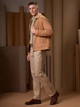 БЕЖЕВЫЕ БРЮКИ ИЗ ХЛОПКА С ЛИОЦЕЛЛОМ P2619-R 