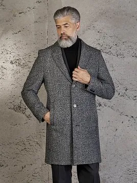 МУЖСКОЕ ПАЛЬТО OW26209-CT ТЕМНО-СЕРОЕ