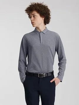 РУБАШКА-ПОЛО С ДЛИННЫМ РУКАВОМ ПОДРОСТКОВАЯ PEPLOS TSP25T012-R СЕРЫЙ