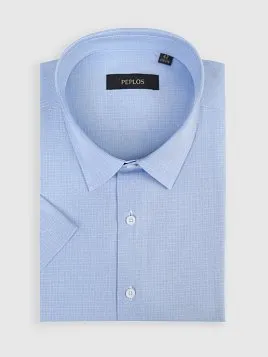 СОРОЧКА МУЖСКАЯ PEPLOS SH25054-K-R ГОЛУБОЙ
