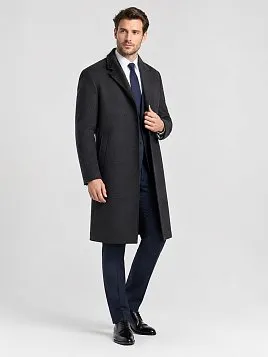 ЧЕРНОЕ УТЕПЛЕННОЕ ПАЛЬТО OW27203-CT