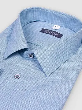 СОРОЧКА МУЖСКАЯ PEPLOS SH21093-SL БИРЮЗОВЫЙ
