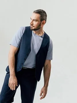 ЖИЛЕТ МУЖСКОЙ PEPLOS V24015-004 ТЕМНО-СИНИЙ