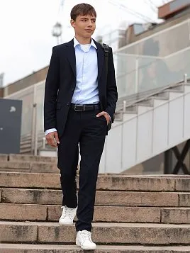 КОСТЮМ ПОДРОСТКОВЫЙ PEPLOS SU25T104-SL ТЕМНО-СИНИЙ