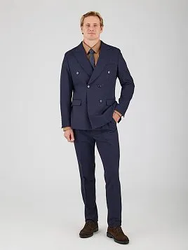 СИНИЙ ДВУБОРТНЫЙ МУЖСКОЙ КОСТЮМ SU26133-R