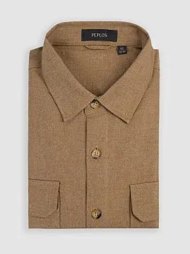 КОРИЧНЕВАЯ МУЖСКАЯ РУБАШКА SH26195-R 