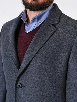 ПАЛЬТО МУЖСКОЕ PEPLOS OW2404-CT СЕРЫЙ