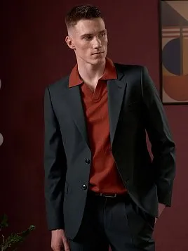 ТРИКОТАЖНАЯ РУБАШКА KN26SH055 ОРАНЖЕВАЯ