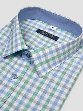 СОРОЧКА МУЖСКАЯ PEPLOS SH20091-K-SL ЗЕЛЕНЫЙ