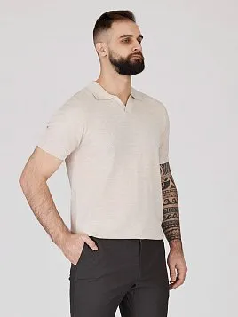 ТРИКОТАЖНАЯ РУБАШКА С ШЕРСТЬЮ KN26SH036-LR БЕЖЕВАЯ