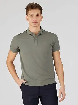РУБАШКА-ПОЛО ИЗ ТКАНИ ПИКЕ TSP26004-R ЗЕЛЕНАЯ