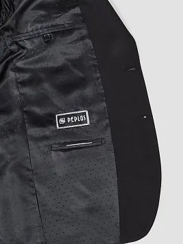 КОСТЮМ МУЖСКОЙ PEPLOS SU24001-R ЧЁРНЫЙ