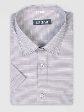 СОРОЧКА МУЖСКАЯ PEPLOS SH19021-K-SL СЕРЫЙ