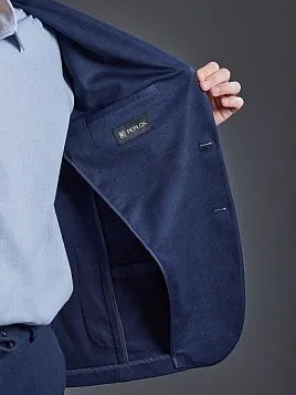 ТРИКОТАЖНЫЙ СИНИЙ КОСТЮМ PEPLOS SU26143-R