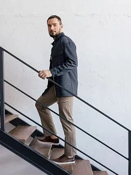 РУБАШКА МУЖСКАЯ PEPLOS JA24124-O ТЕМНО-СИНИЙ