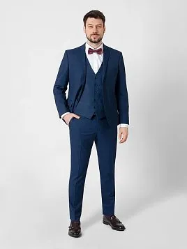 КОСТЮМ МУЖСКОЙ PEPLOS SU21012-SL СИНИЙ (ЖИЛЕТ ОТДЕЛЬНО)