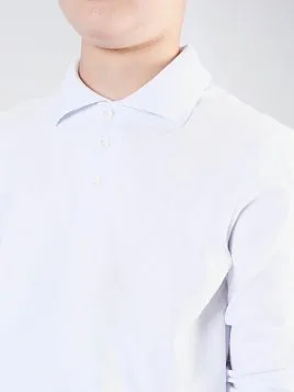 РУБАШКА-ПОЛО С ДЛИННЫМ РУКАВОМ ДЛЯ МАЛЬЧИКА PEPLOS TS24J015-P БЕЛЫЙ