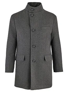 СЕРОЕ УТПЕЛЕННОЕ ПАЛЬТО OW27206-CT