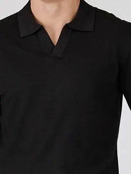 ЧЕРНАЯ ТРИКОТАЖНАЯ РУБАШКА KN26SH053