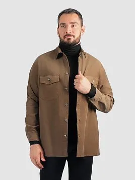 РУБАШКА МУЖСКАЯ PEPLOS JA25139-O КОРИЧНЕВЫЙ