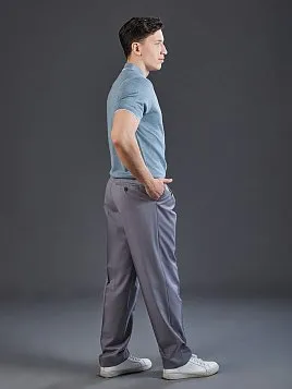 ЛЕТНИЕ БРЮКИ С ЗАЩИПАМИ TR26157-230 СВЕТЛО-СЕРЫЕ