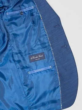 КОСТЮМ МУЖСКОЙ CLAUDIO VERD SU21033-SL СИНИЙ (ЖИЛЕТ ОТДЕЛЬНО)