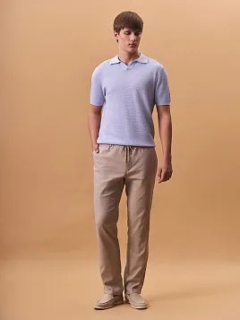 ТРИКОТАЖНАЯ РУБАШКА PEPLOS KN26SH037 ГОЛУБАЯ