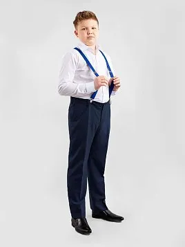 БРЮКИ ДЛЯ МАЛЬЧИКА PEPLOS TR23J002-315 ТЕМНО-СИНИЙ (Полнотные)