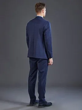 ТРИКОТАЖНЫЙ СИНИЙ КОСТЮМ PEPLOS SU26143-R