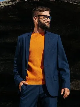 КОСТЮМ МУЖСКОЙ PEPLOS SU23005-C СИНИЙ