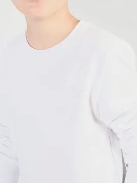 ФУТБОЛКА ДЕТСКАЯ С ДЛИННЫМ РУКАВОМ PEPLOS TS24J201-L БЕЛЫЙ