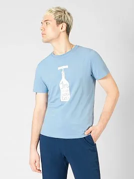 ФУТБОЛКА МУЖСКАЯ PEPLOS TS22106-R ГОЛУБОЙ