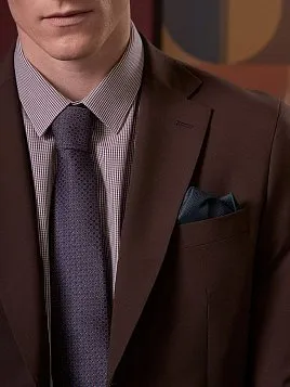КОРИЧНЕВЫЙ МУЖСКОЙ КОСТЮМ SU26139-SL 