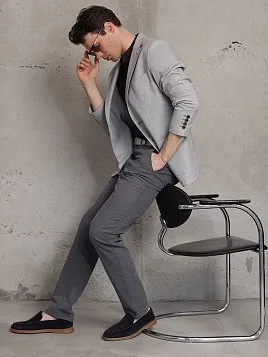 БРЮКИ МУЖСКИЕ PEPLOS P2511-SL ТЕМНО-СЕРЫЙ