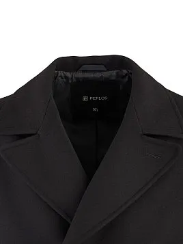 ПАЛЬТО БУШЛАТ ДВУБОРТНОЕ ЧЁРНОЕ OW27209-CT
