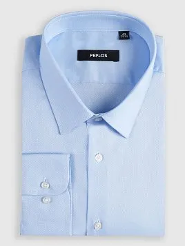СОРОЧКА МУЖСКАЯ PEPLOS SH25067-C ГОЛУБОЙ