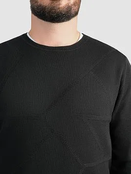 ДЖЕМПЕР МУЖСКОЙ PEPLOS KN25J016 ЧЁРНЫЙ