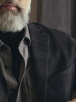 ШЕРСТЯНОЙ КОРИЧНЕВЫЙ ПИДЖАК JA26111-С