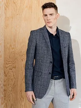 ПИДЖАК МУЖСКОЙ PEPLOS JA24119-SL СИНИЙ