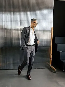 КОСТЮМ МУЖСКОЙ PEPLOS SU24023-SL ТЕМНО-СЕРЫЙ