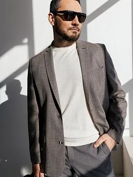 ПИДЖАК МУЖСКОЙ PEPLOS JA24101-С КОРИЧНЕВЫЙ