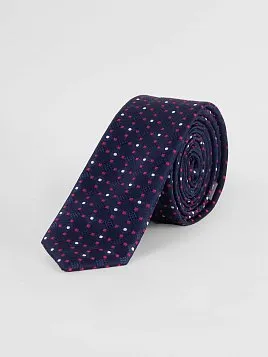ГАЛСТУК МУЖСКОЙ PEPLOS ТЕМНО-СИНИЙ. ТОЧКИ (250/156251-4)