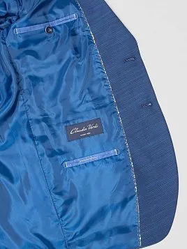 КОСТЮМ МУЖСКОЙ CLAUDIO VERD SU21033-SL СИНИЙ (ЖИЛЕТ ОТДЕЛЬНО)