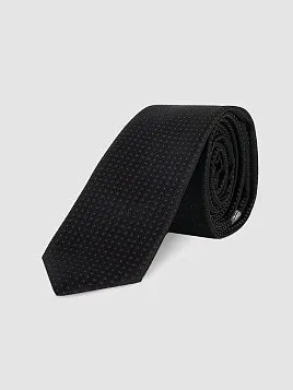 ГАЛСТУК МУЖСКОЙ PEPLOS ЧЁРНЫЙ. МИКРОДИЗАЙН (250/157495-1)