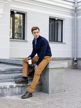 БРЮКИ МУЖСКИЕ PEPLOS P2405-SL КАРАМЕЛЬНЫЙ