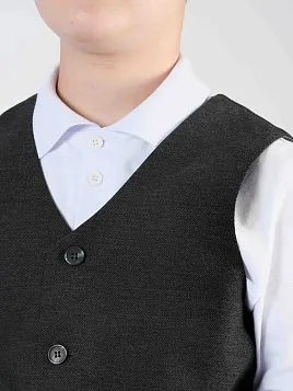 ЖИЛЕТ ДЛЯ МАЛЬЧИКА PEPLOS V25B004-350 ТЕМНО-СЕРЫЙ